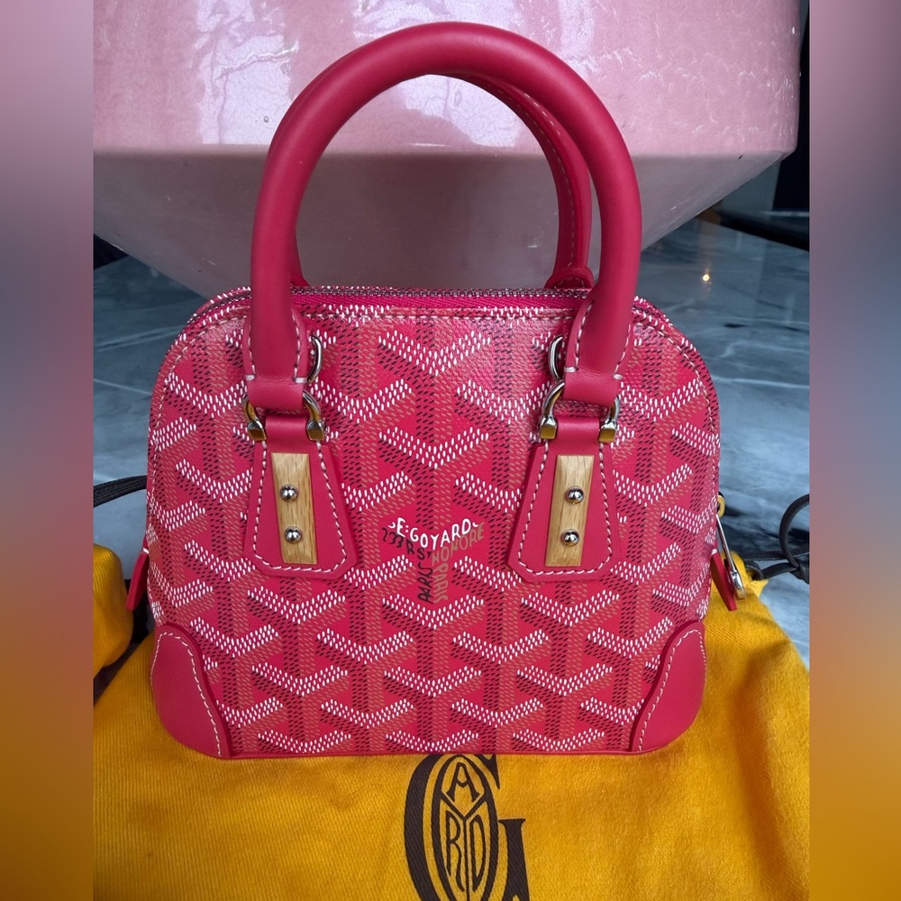 NEW Limited Edition Goyard Vendôme Mini Fuschia Pink Garden Lining